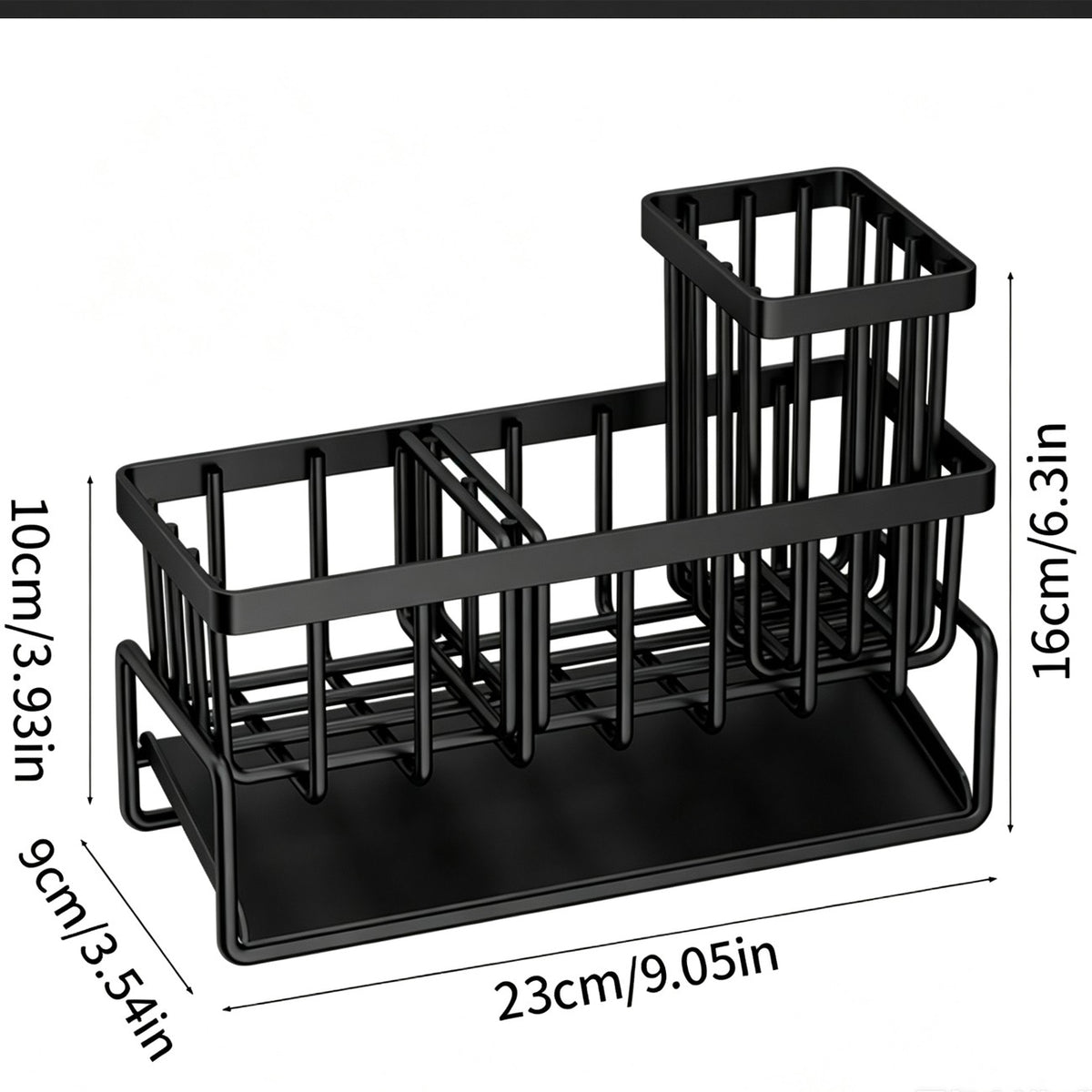 Metal Kitchen Sink Organizer with Auto-Drain Tray