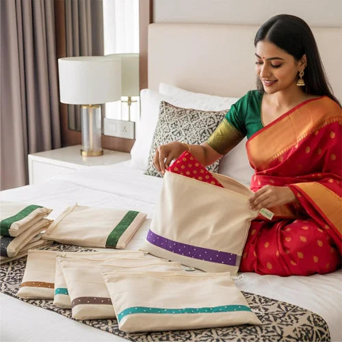 Premium Cotton Saree Storage Bag